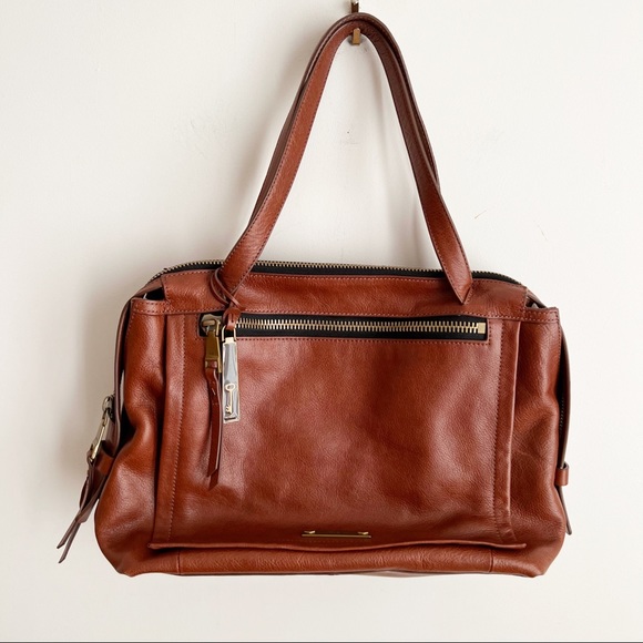 Fossil Handbags - Fossil 1954 Genuine Leather Brown Shoulder Bag